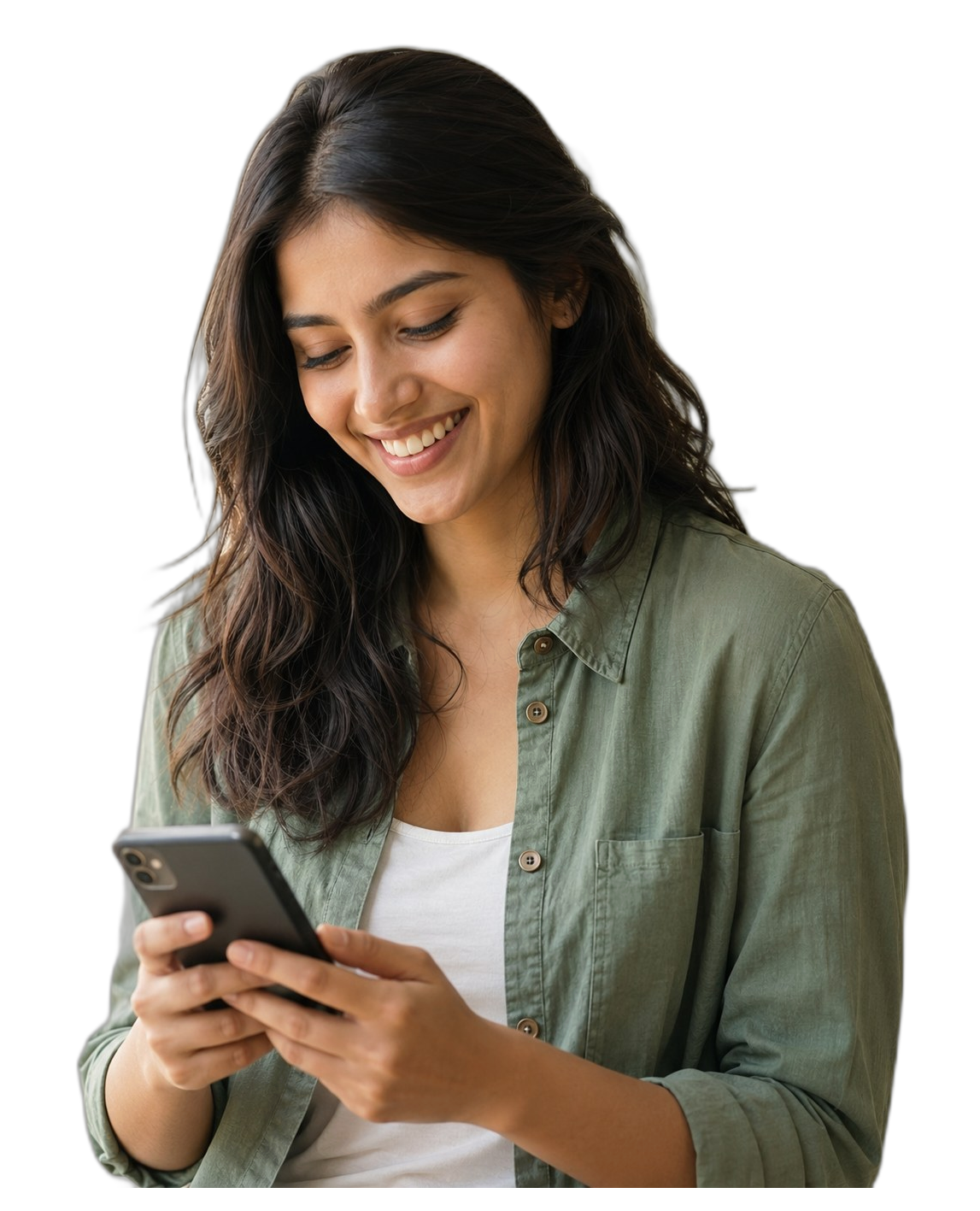 Customer replying to a business on WhatsApp